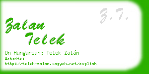 zalan telek business card